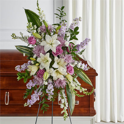 Grateful Hearts Standing Spray –  Park Merced Florist, Corona CA