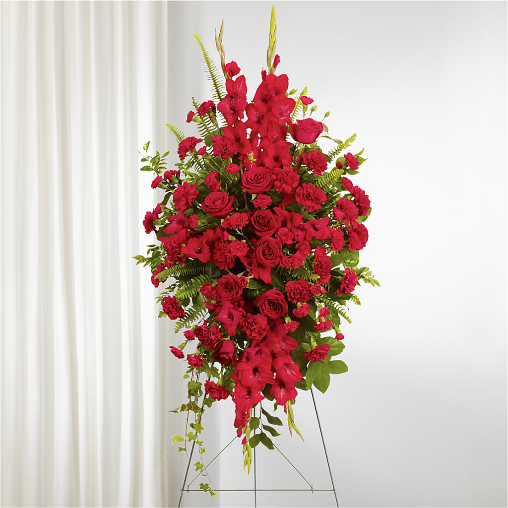 From the Heart Standing Spray –  Park Merced Florist, Corona CA