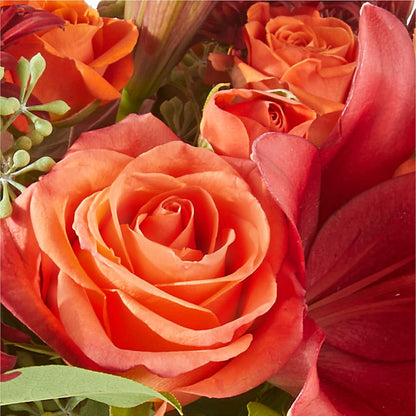 Crimson Leaves Bouquet –  Park Merced Florist, Corona CA