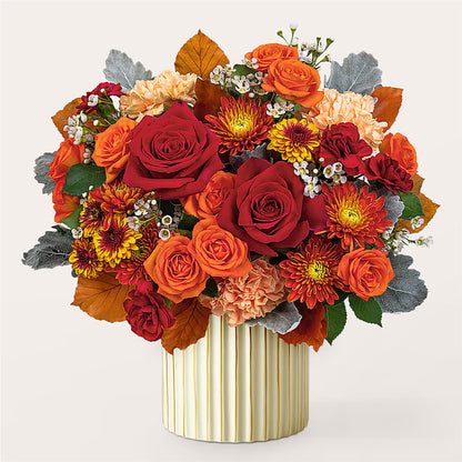 Merlot Bouquet with Ivory Vase –  Park Merced Florist, Corona CA
