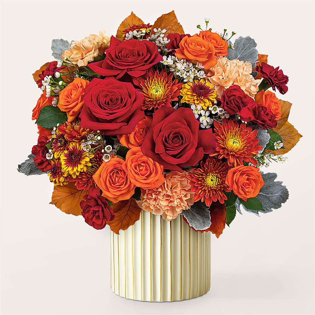 Merlot Bouquet with Ivory Vase –  Park Merced Florist, Corona CA