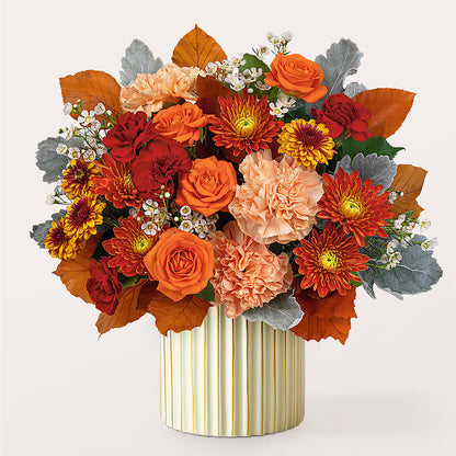 Merlot Bouquet with Ivory Vase –  Park Merced Florist, Corona CA