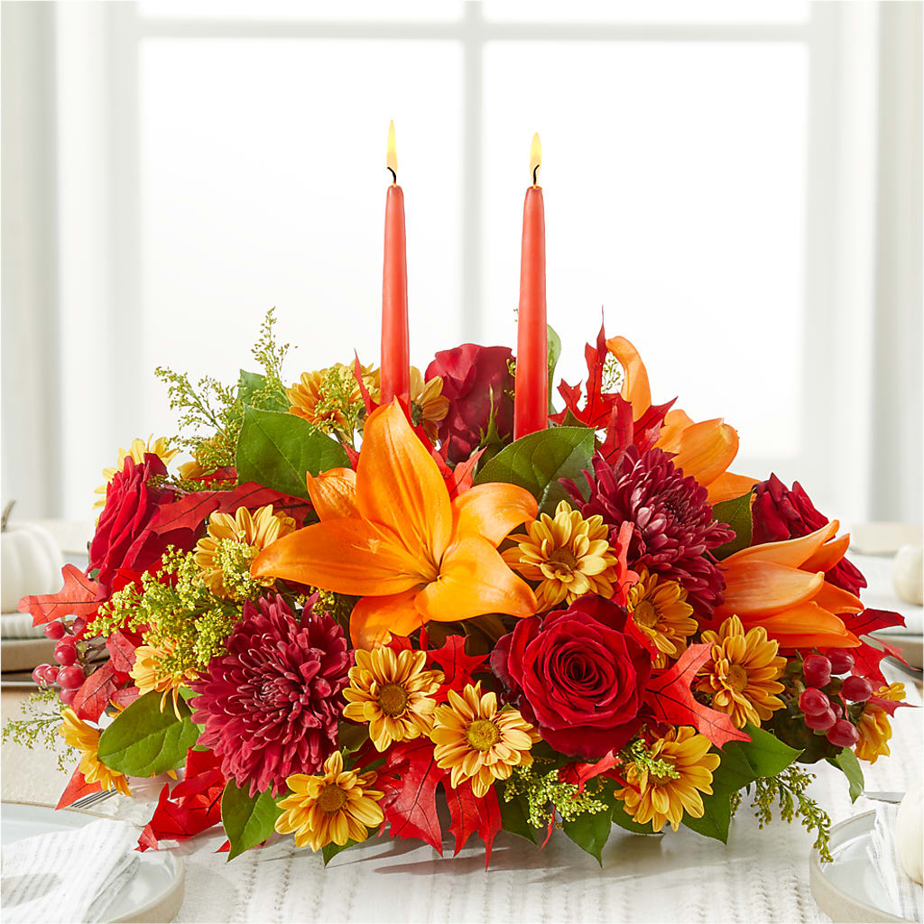 Autumn's Embrace Centerpiece –  Park Merced Florist, Corona CA