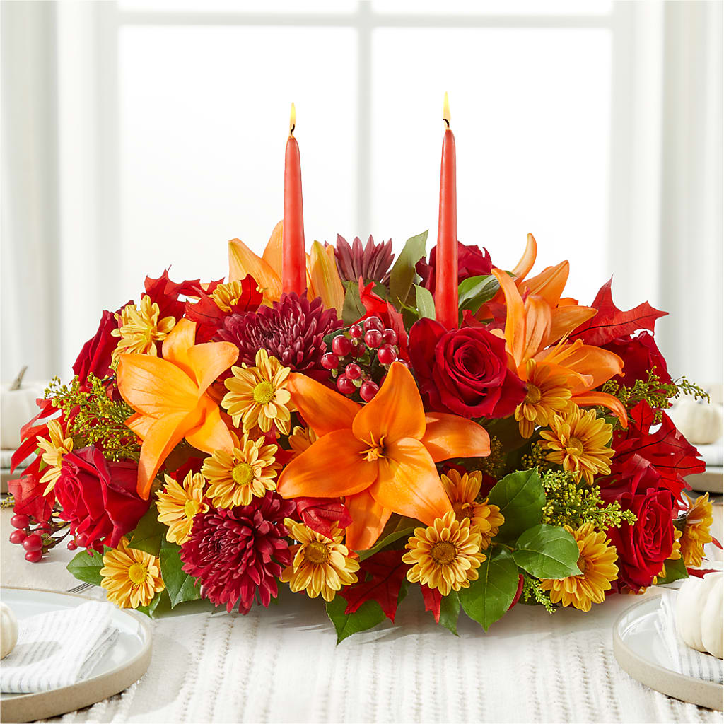 Autumn's Embrace Centerpiece –  Park Merced Florist, Corona CA