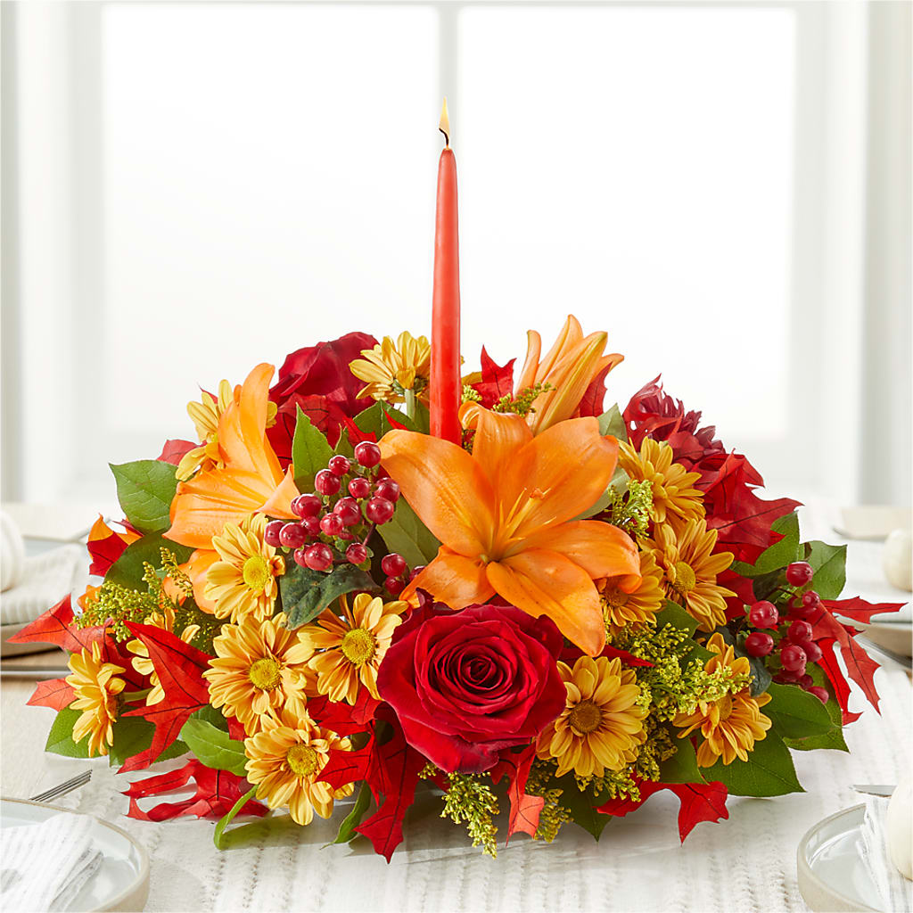 Autumn's Embrace Centerpiece –  Park Merced Florist, Corona CA